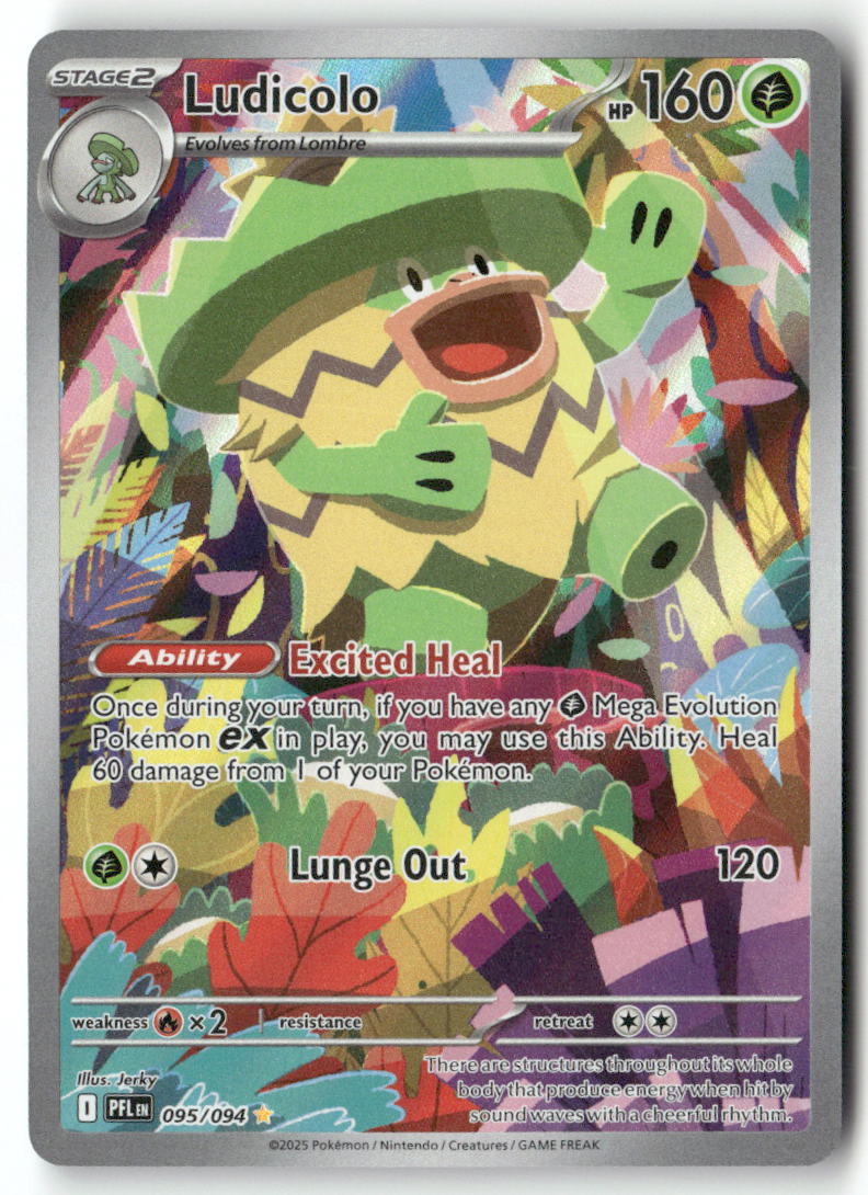Ludicolo Illustration Rare ME02: Phantasmal Flames 095/094 NM