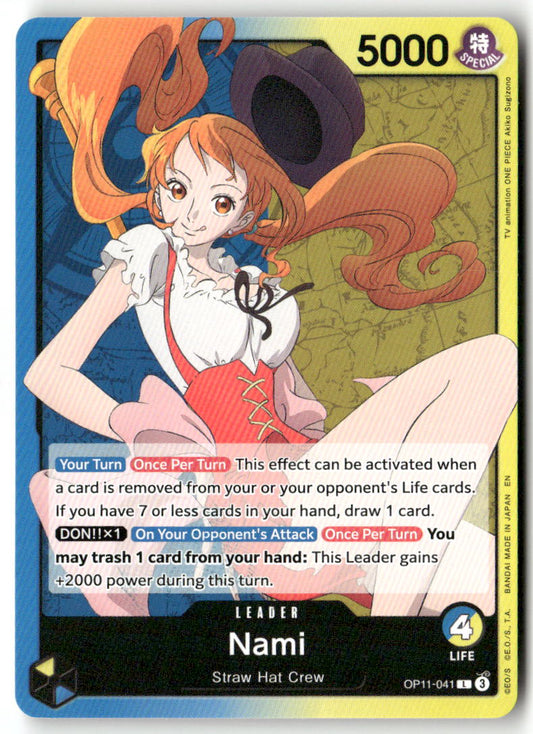 Nami (041) L A Fist of Divine Speed OP11-041 NM