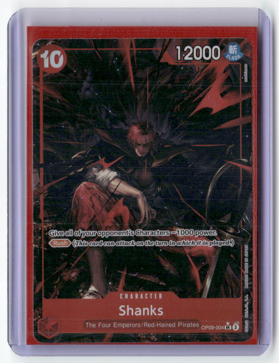 Shanks (004) (Alternate Art) SR Emperors in the New World OP09-004 NM