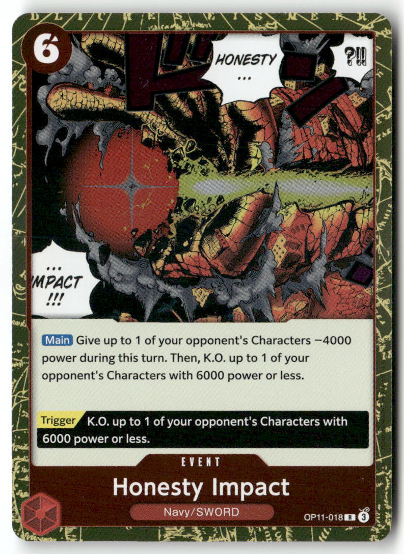 Honesty Impact R A Fist of Divine Speed OP11-018 NM