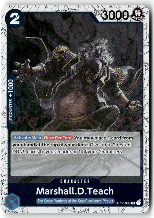 Marshall.D.Teach - (Pirate Foil) C Premium Booster -The Best- Vol. 2 ST17-005 NM