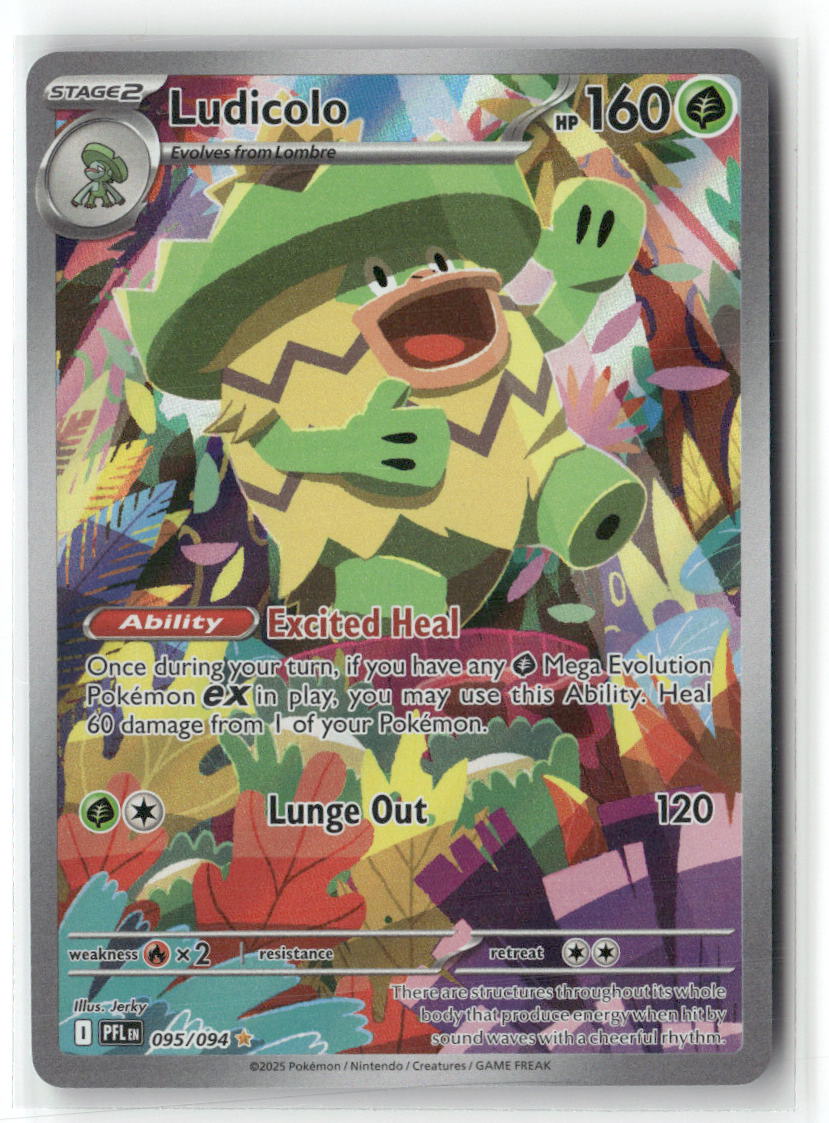 Ludicolo Illustration Rare ME02: Phantasmal Flames 095/094 NM