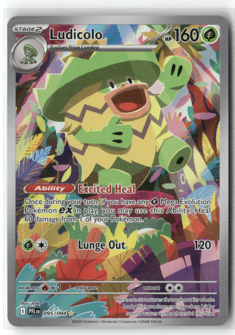 Ludicolo Illustration Rare ME02: Phantasmal Flames 095/094 NM