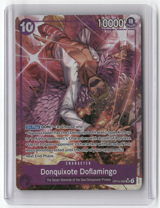 Donquixote Doflamingo - (Alternate Art) SR The Azure Sea's Seven OP14-069 NM
