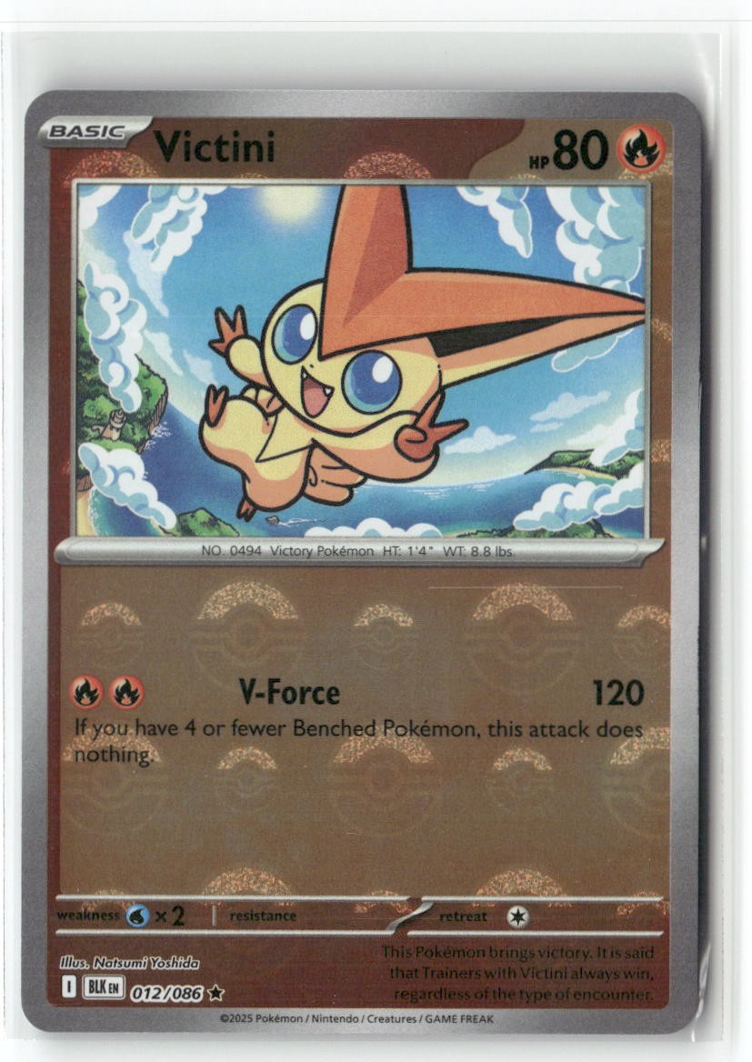 Victini (Poke Ball Pattern) Rare SV: Black Bolt 012/086 NM