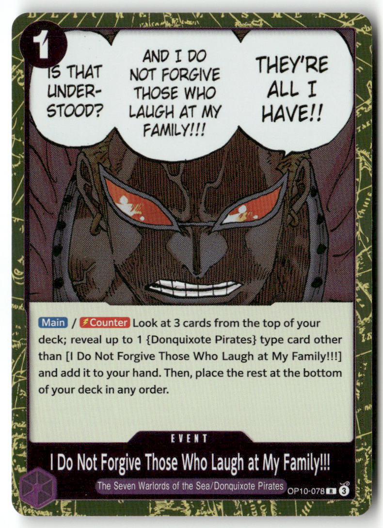 I Do Not Forgive Those Who Laugh at My Family!!! R Royal Blood OP10-078 NM