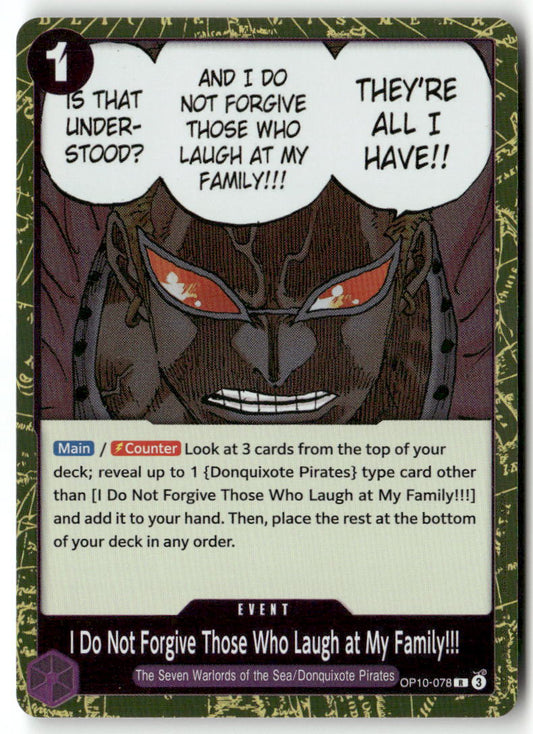 I Do Not Forgive Those Who Laugh at My Family!!! R Royal Blood OP10-078 NM