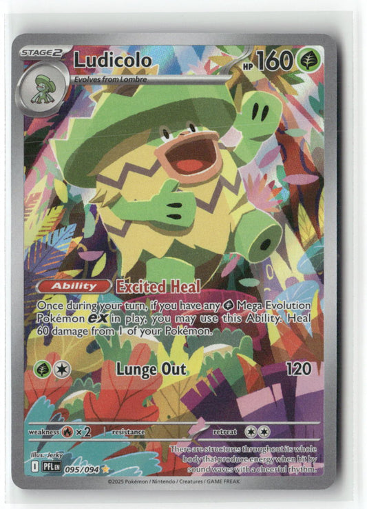 Ludicolo Illustration Rare ME02: Phantasmal Flames 095/094 NM