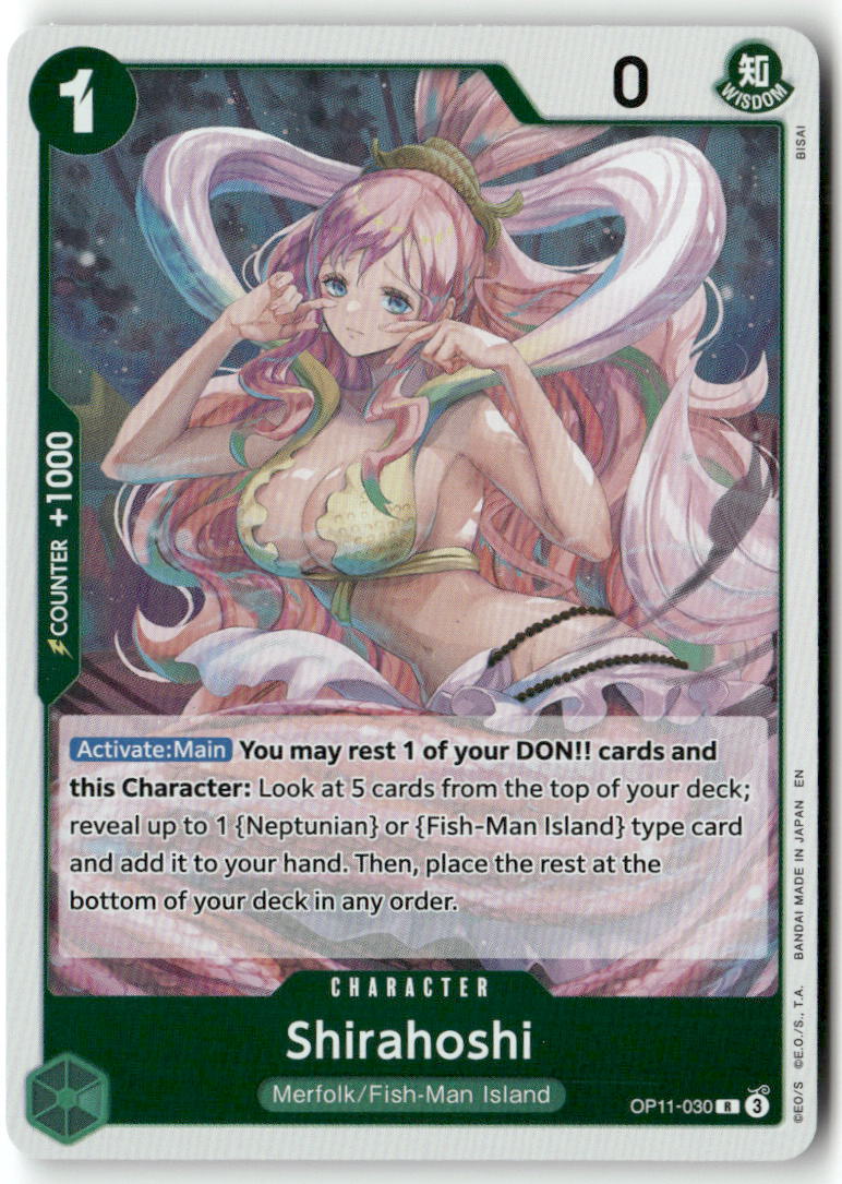 Shirahoshi (030) R A Fist of Divine Speed OP11-030 NM