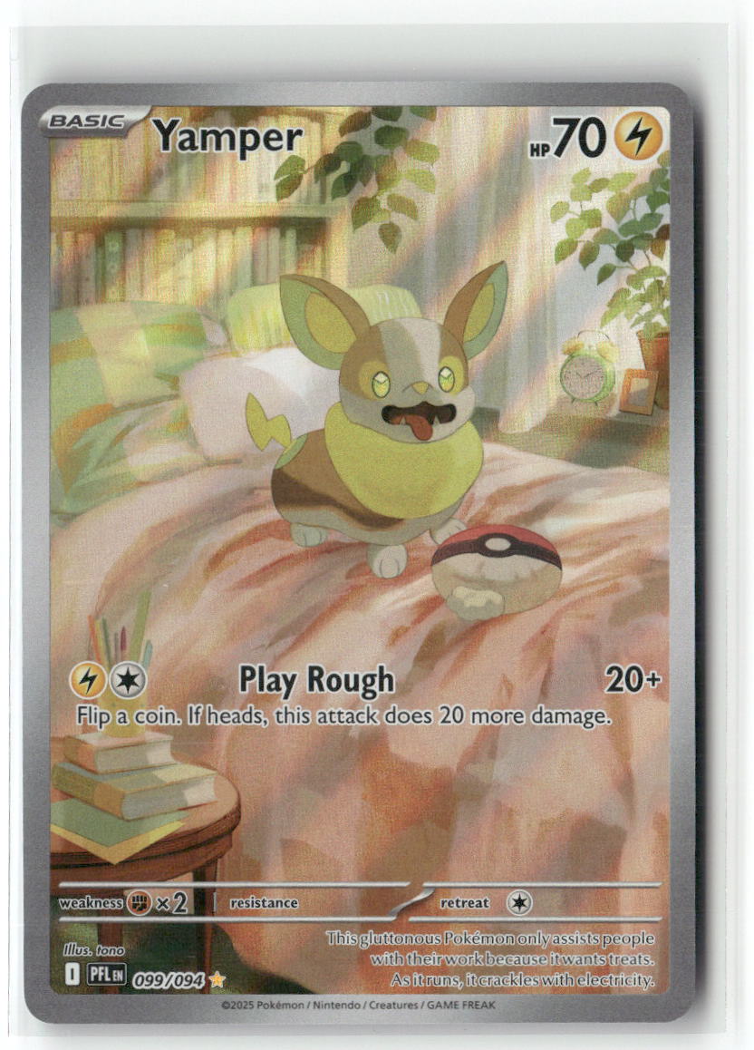 Yamper Illustration Rare ME02: Phantasmal Flames 099/094 NM