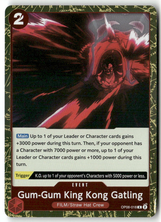 Gum-Gum King Kong Gatling R Wings of the Captain OP06-018 NM