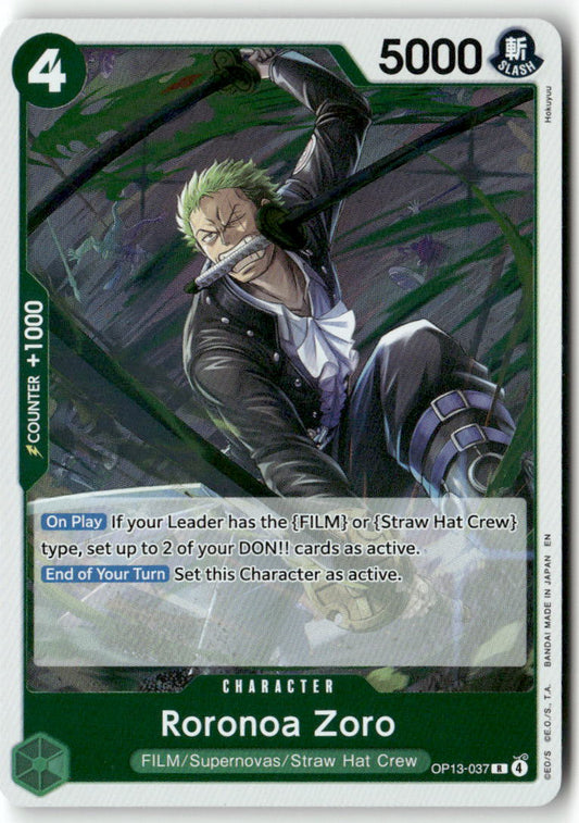Roronoa Zoro R Carrying On His Will OP13-037 NM