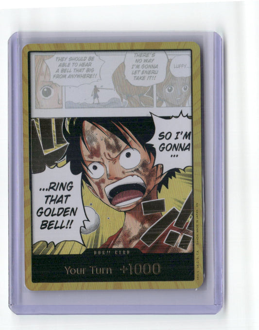 DON!! Card (Luffy) (Gold) DON!! Adventure on Kami's Island NM
