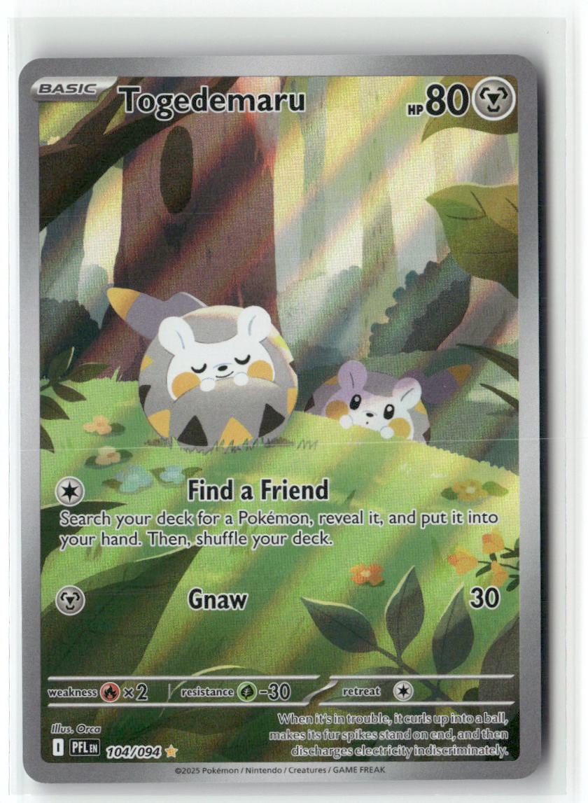 Togedemaru Illustration Rare ME02: Phantasmal Flames 104/094 NM