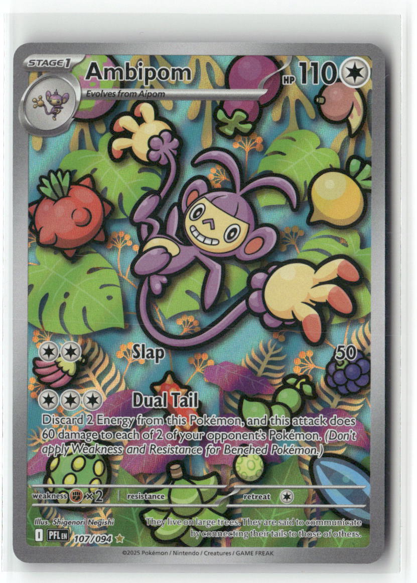 Ambipom Illustration Rare ME02: Phantasmal Flames 107/094 NM