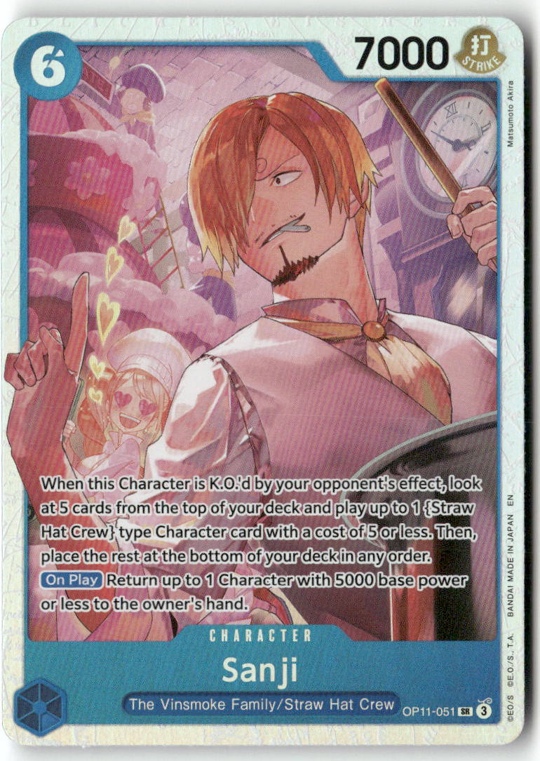 Sanji SR A Fist of Divine Speed OP11-051 NM