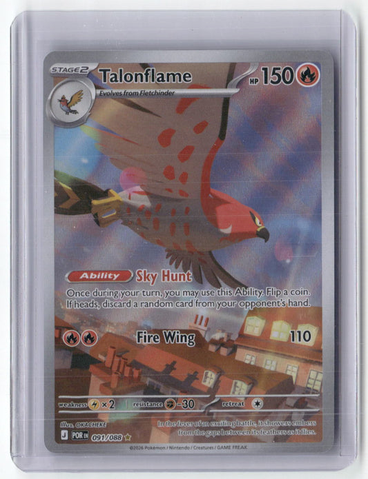 Talonflame Illustration Rare ME03: Perfect Order 091/088 NM