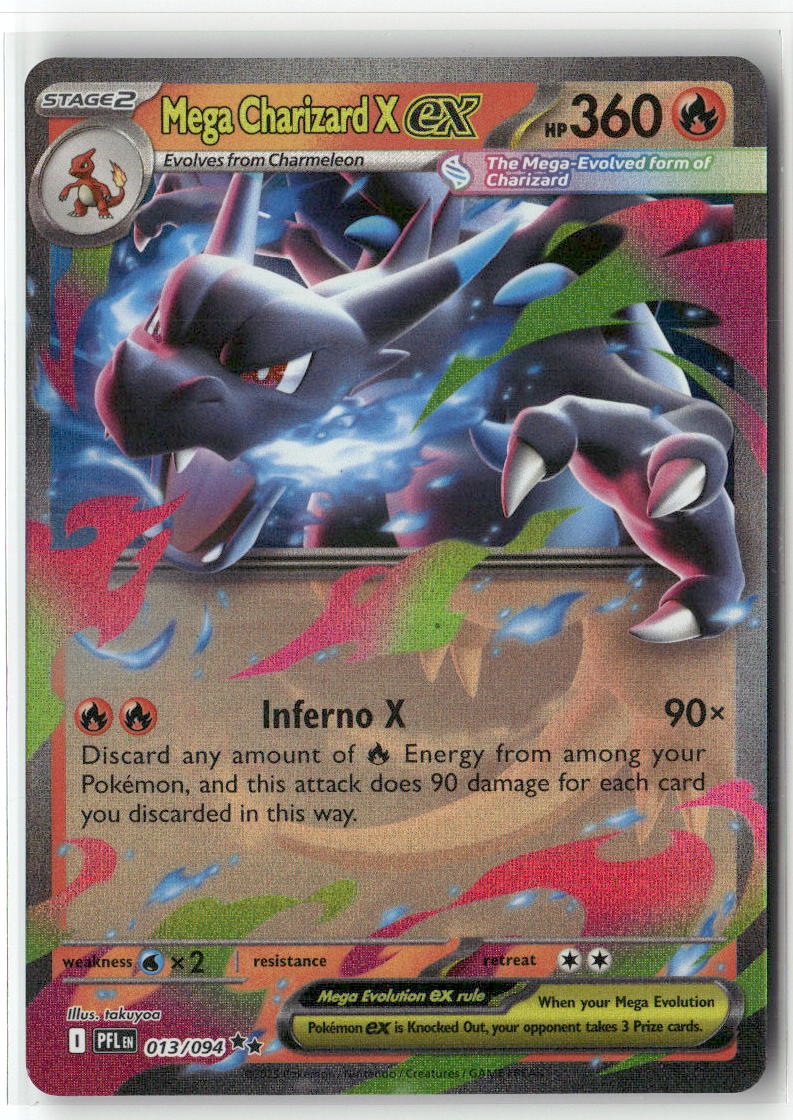 Mega Charizard X ex Double Rare ME02: Phantasmal Flames 013/094 NM
