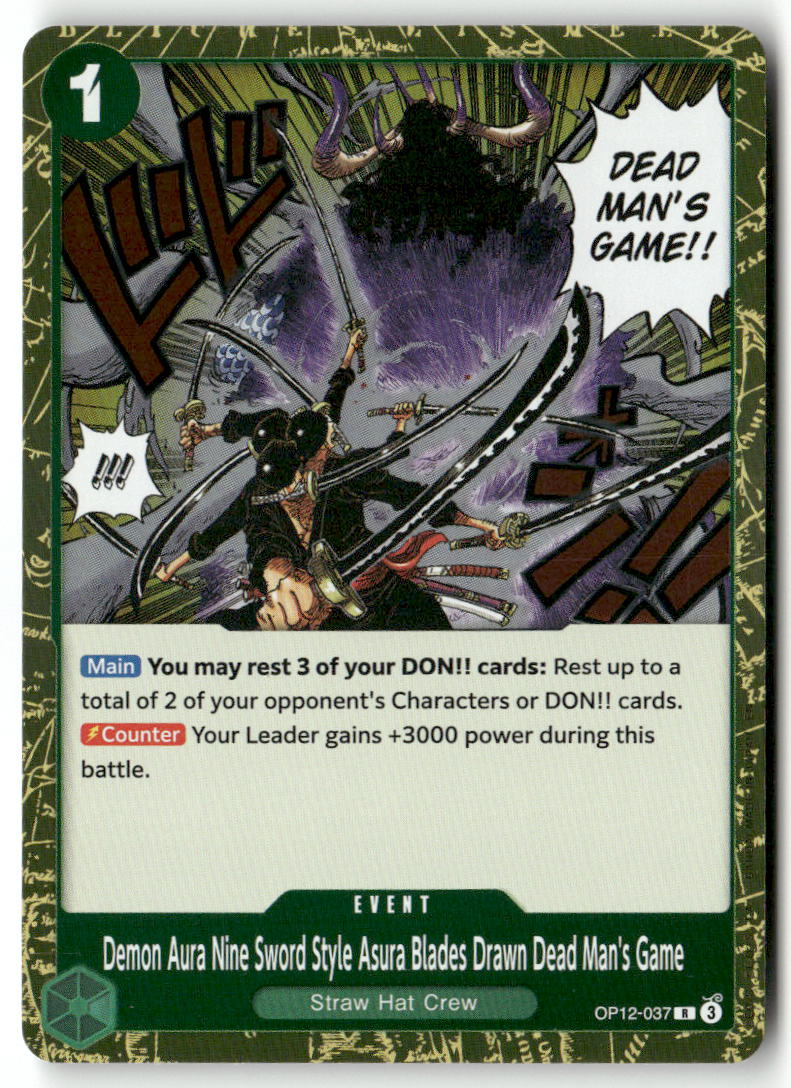Demon Aura Nine Sword Style Asura Blades Drawn Dead Man's Game R Legacy of the Master OP12-037 NM