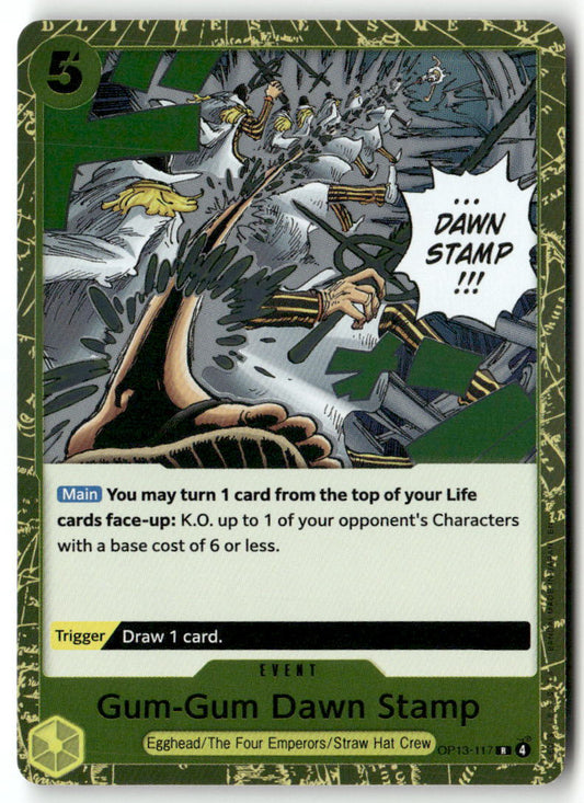 Gum-Gum Dawn Stamp R Carrying On His Will OP13-117 NM