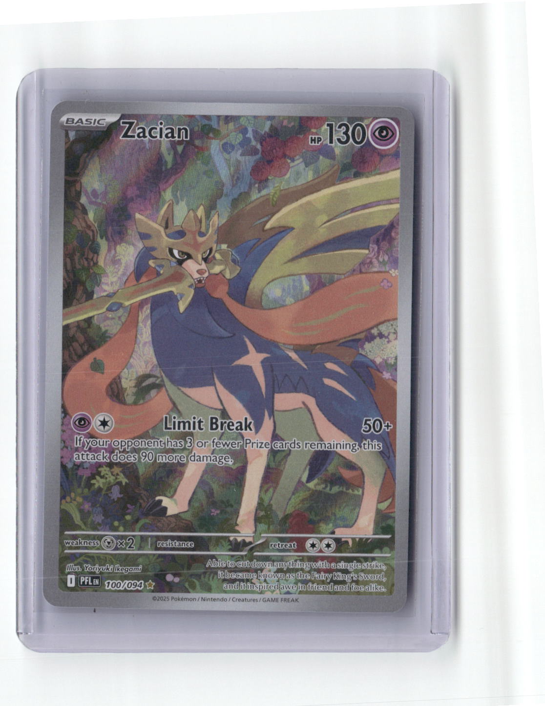 Zacian Illustration Rare ME02: Phantasmal Flames 100/094 NM