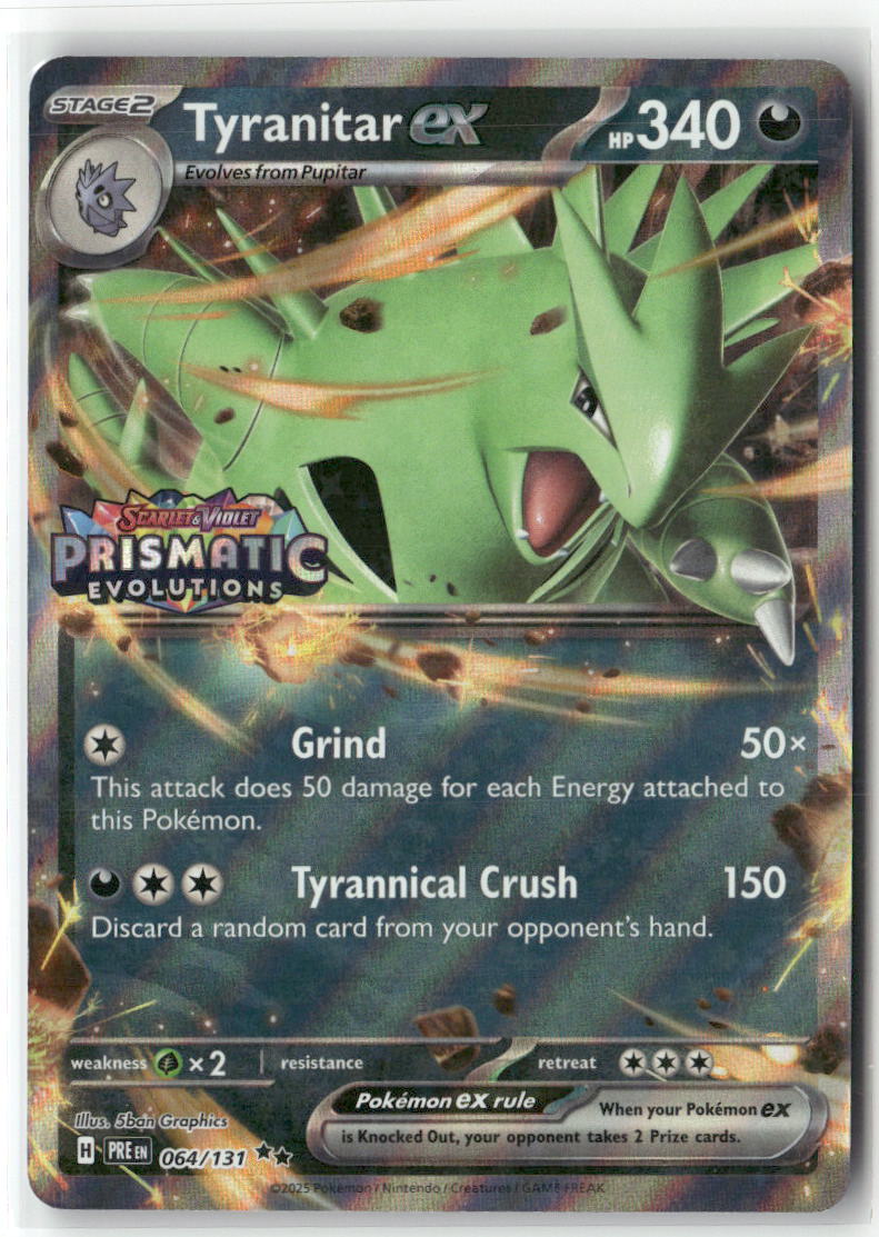 Tyranitar ex (Prismatic Evolutions Stamp) Double Rare Miscellaneous Cards & Products 064/131 NM