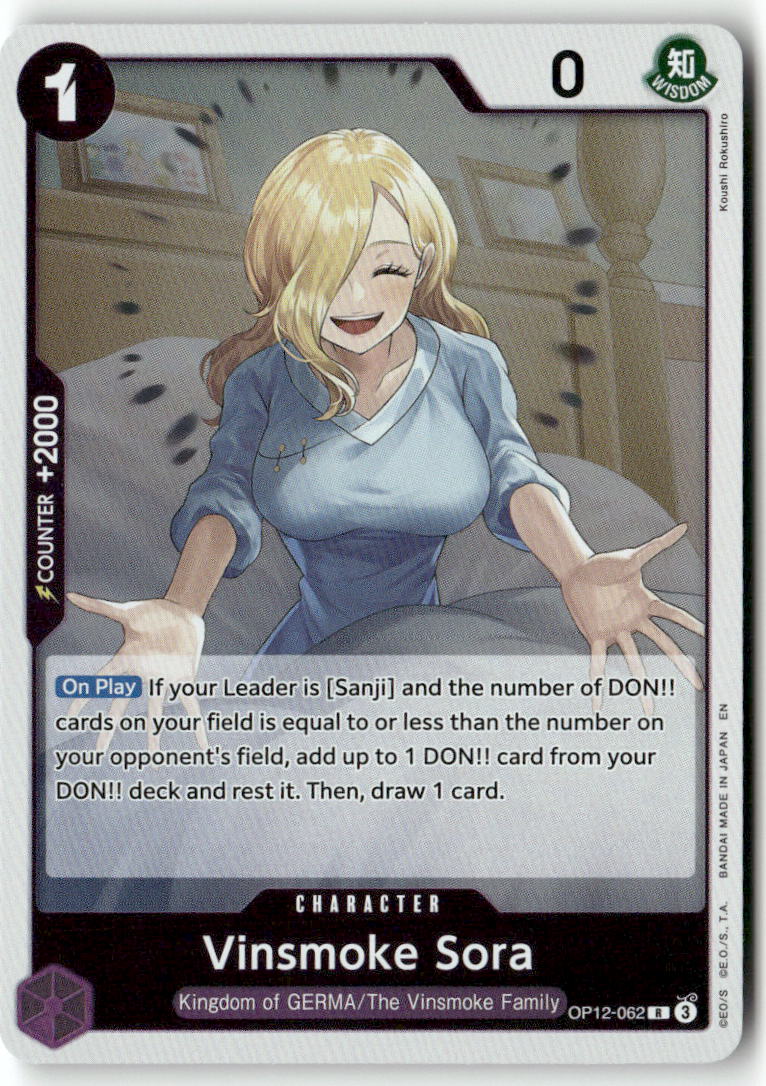 Vinsmoke Sora R Legacy of the Master OP12-062 NM
