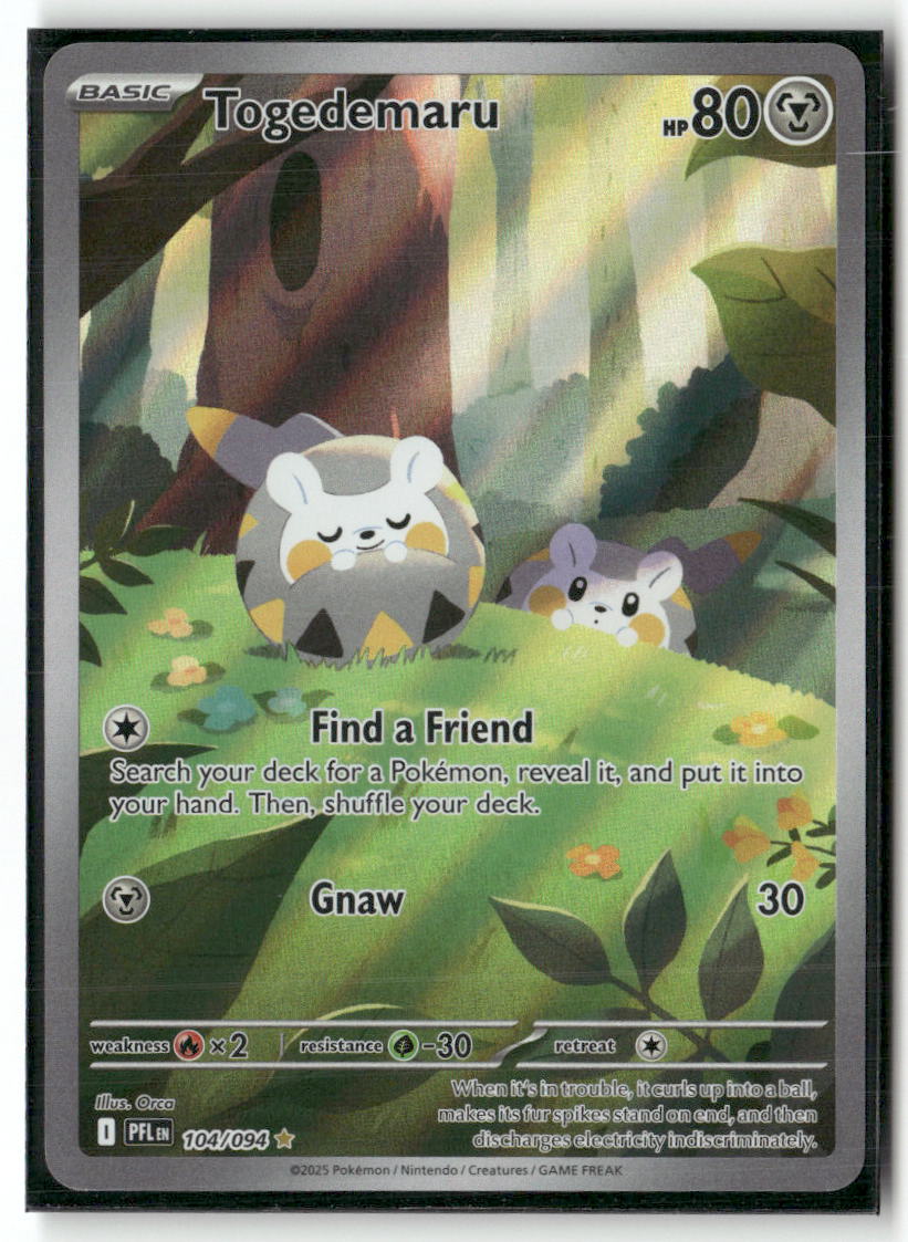 Togedemaru Illustration Rare ME02: Phantasmal Flames 104/094 NM