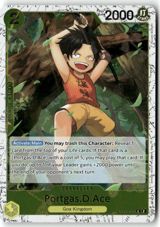 Portgas.D.Ace -  (Pirate Foil) C Premium Booster -The Best- Vol. 2 ST13-010 NM