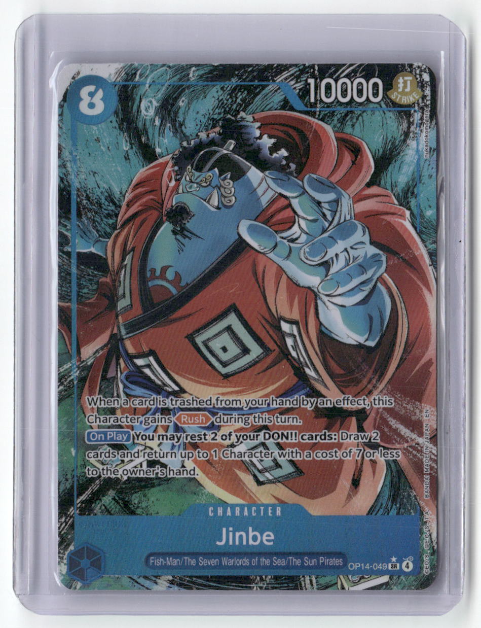 Jinbe - (Alternate Art) SR The Azure Sea's Seven OP14-049 NM