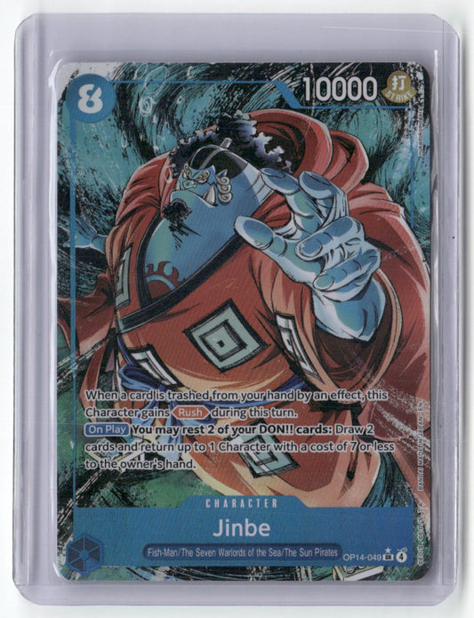 Jinbe - (Alternate Art) SR The Azure Sea's Seven OP14-049 NM