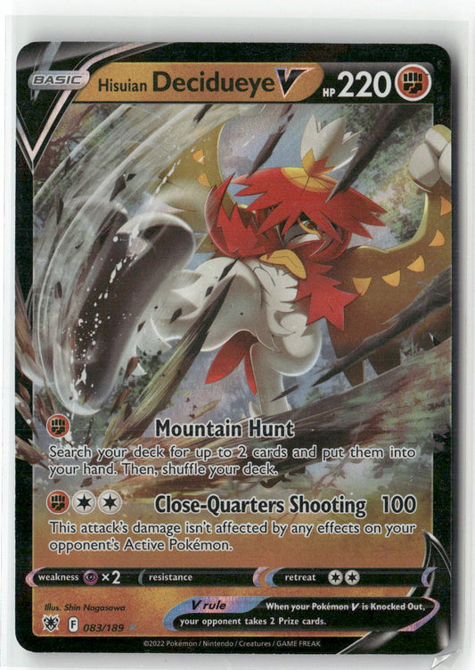 Hisuian Decidueye V Ultra Rare SWSH10: Astral Radiance 083/189 NM
