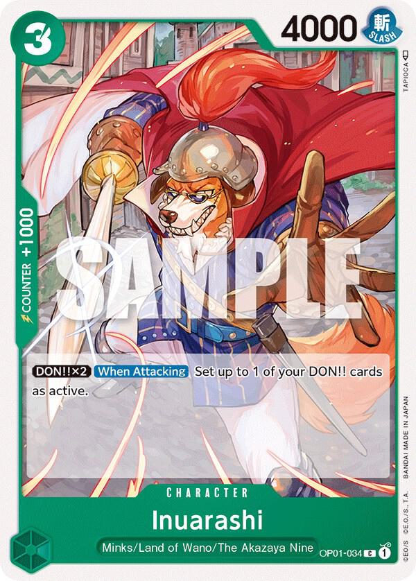 Inuarashi C Romance Dawn OP01-034 NM