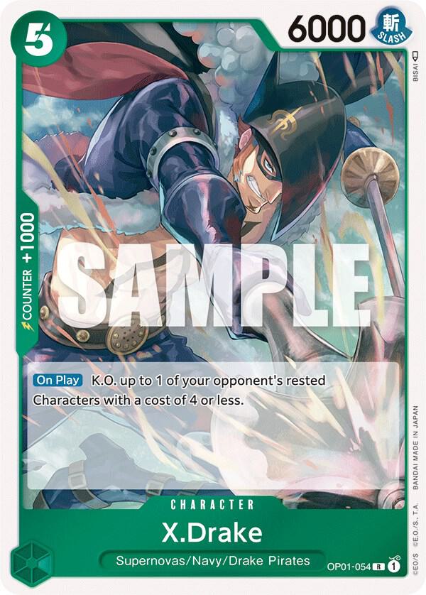 X.Drake (054) R Romance Dawn OP01-054 NM