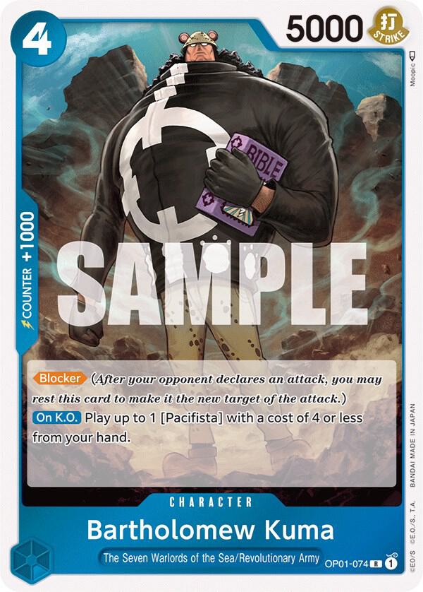 Bartholomew Kuma R Romance Dawn OP01-074 NM