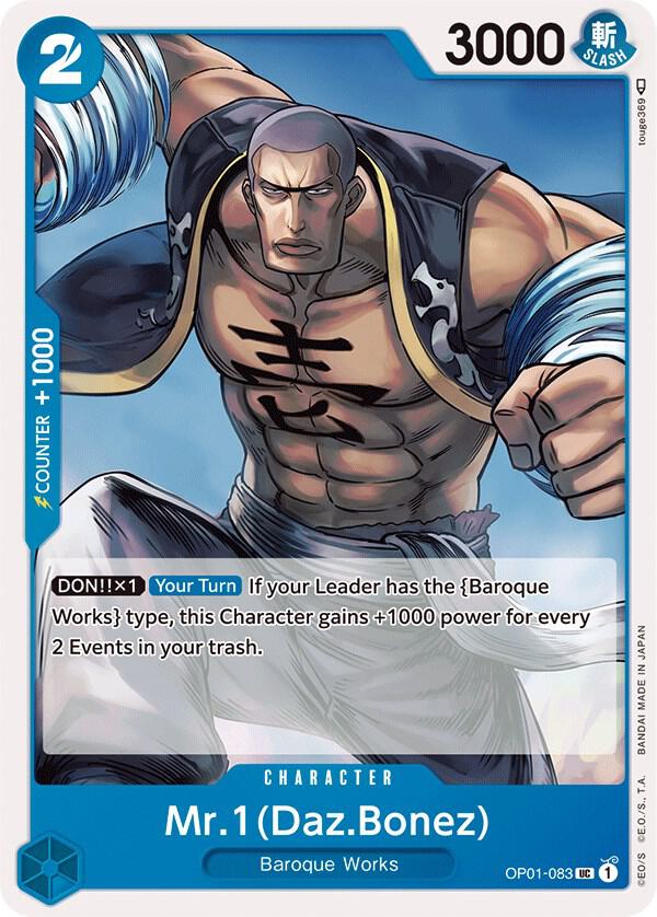 Mr.1 (Daz.Bonez) UC Romance Dawn OP01-083 NM