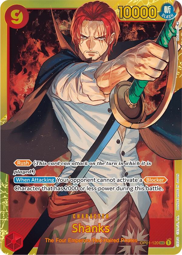 Shanks SEC Romance Dawn OP01-120 NM