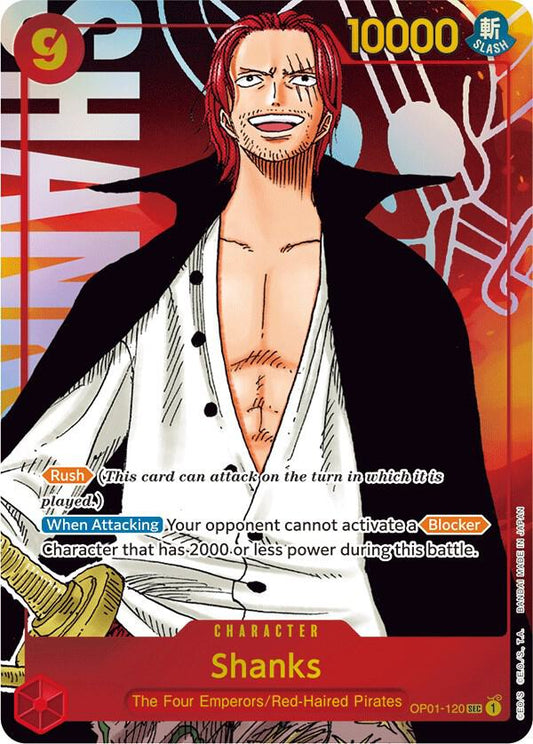Shanks (Parallel) SEC Romance Dawn OP01-120 NM