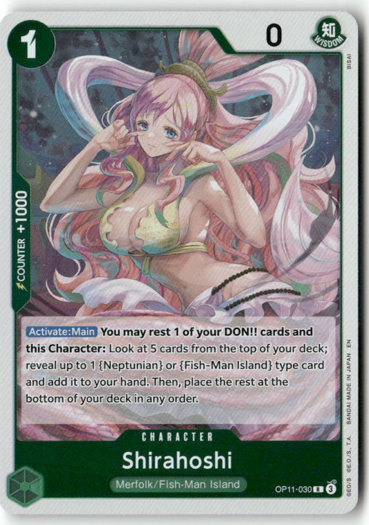 Shirahoshi (030) R A Fist of Divine Speed OP11-030 NM