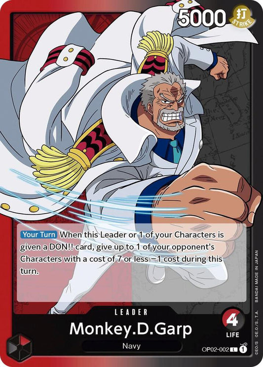 Monkey.D.Garp (002) L Paramount War OP02-002 NM