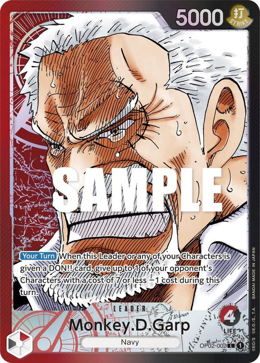 Monkey.D.Garp (002) (Alternate Art) L Paramount War OP02-002 NM
