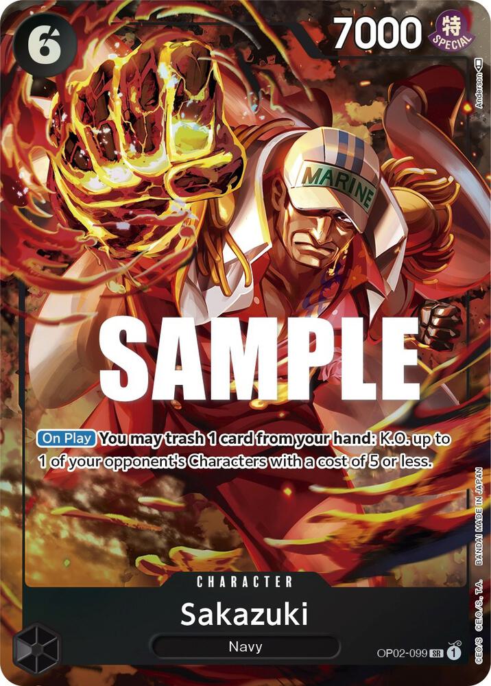 Sakazuki (Alternate Art) SR Paramount War OP02-099 NM