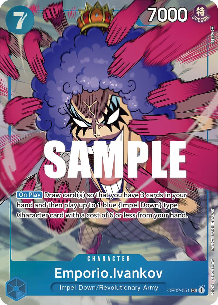 Emporio.Ivankov (051) (Alternate Art) SR Paramount War OP02-051 NM