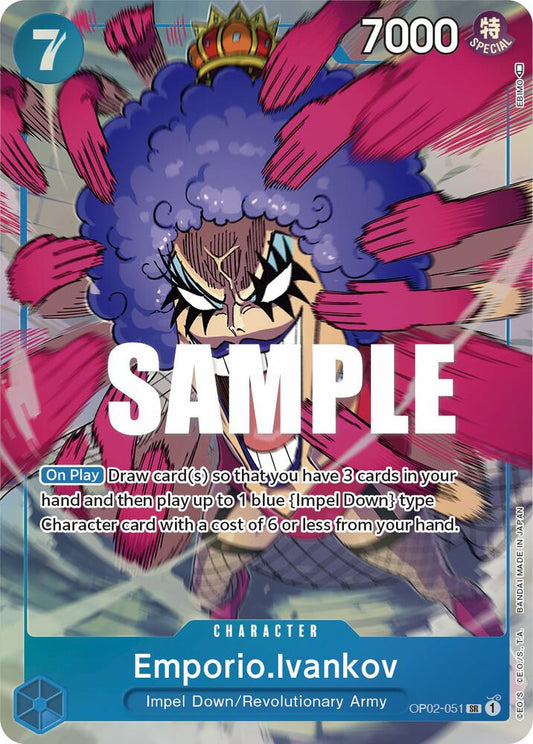 Emporio.Ivankov (051) (Alternate Art) SR Paramount War OP02-051 NM