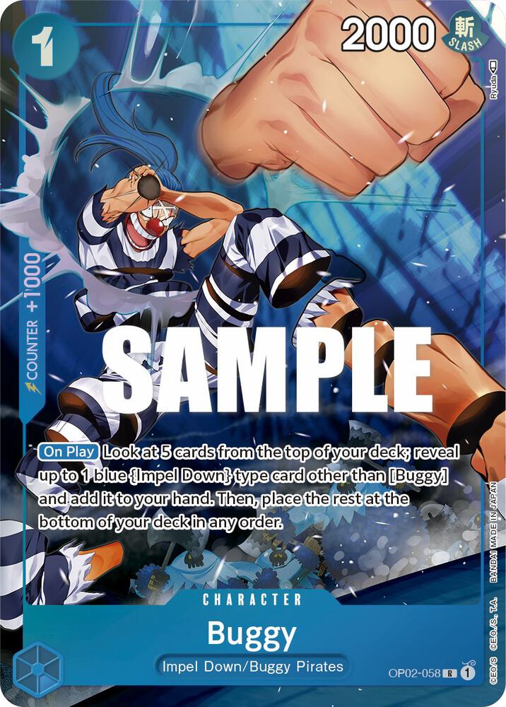 Buggy (Alternate Art) R Paramount War OP02-058 NM