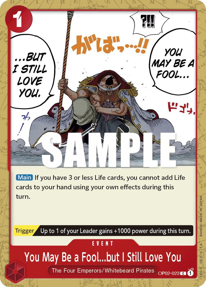 You May Be a Fool...but I Still Love You C Paramount War OP02-023 NM