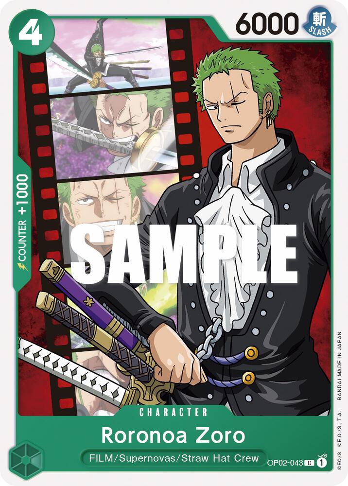Roronoa Zoro C Paramount War OP02-043 NM