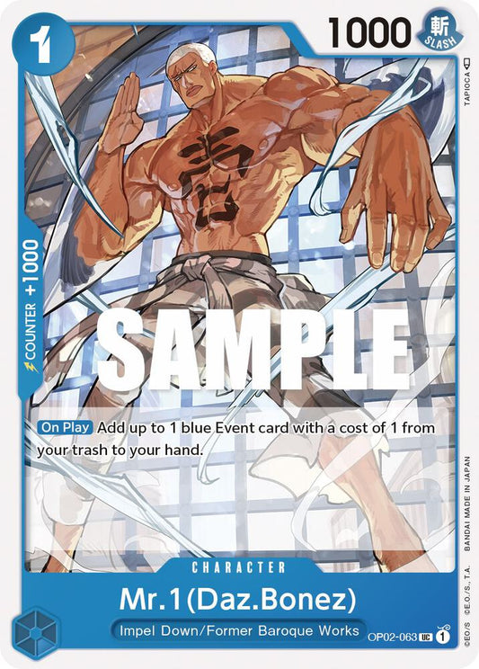 Mr.1 (Daz.Bonez) UC Paramount War OP02-063 NM