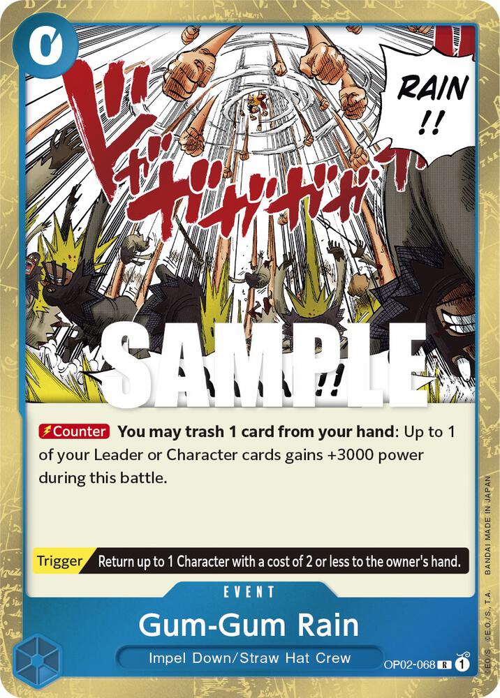Gum-Gum Rain R Paramount War OP02-068 NM