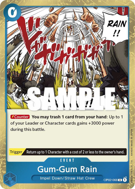 Gum-Gum Rain R Paramount War OP02-068 NM